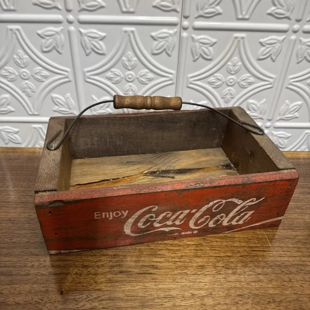 Handmade Coca-Cola Box With Handle Carrier